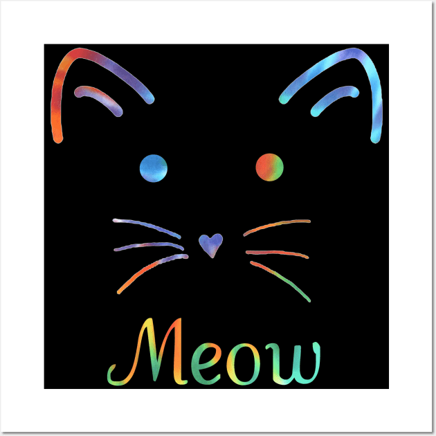 Meow Wall Art by ARTWORKandBEYOND